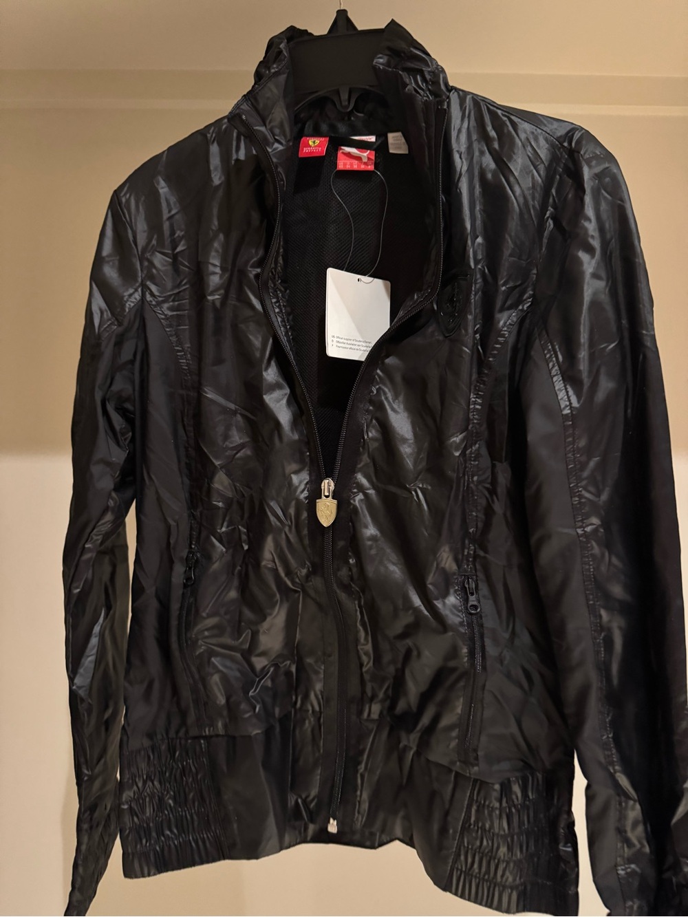Black Women's puma ferrari Lightweight Zip-Front Jacket